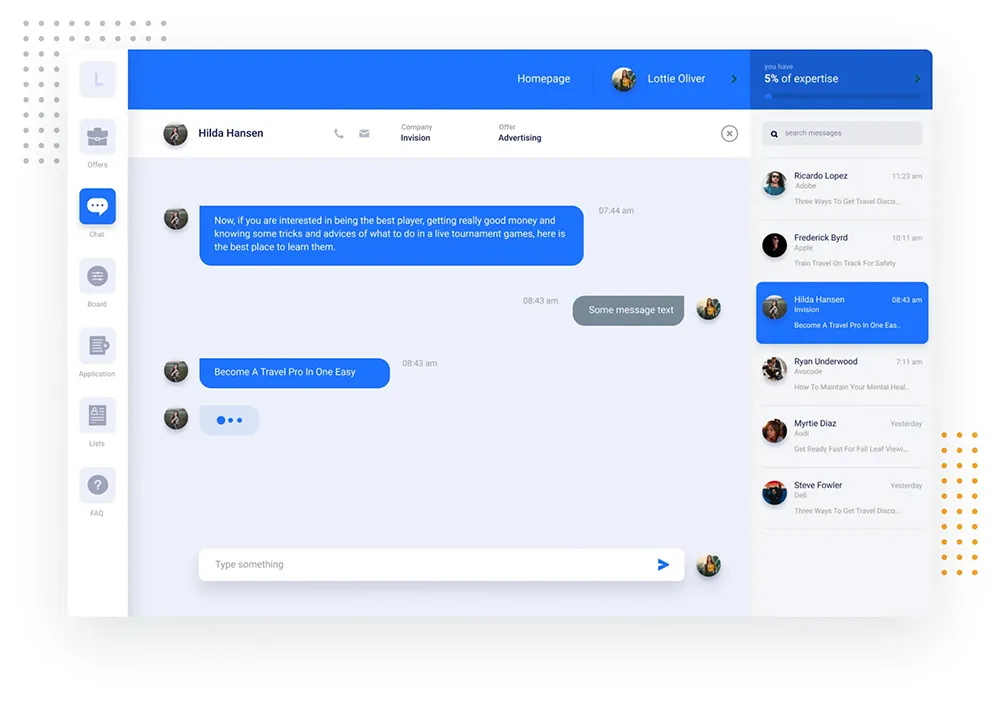 Chat app screenshot